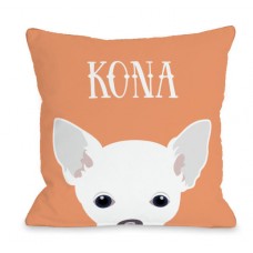 One Bella Casa Personalized Peeking Chihuahua Throw Pillow HMW9547